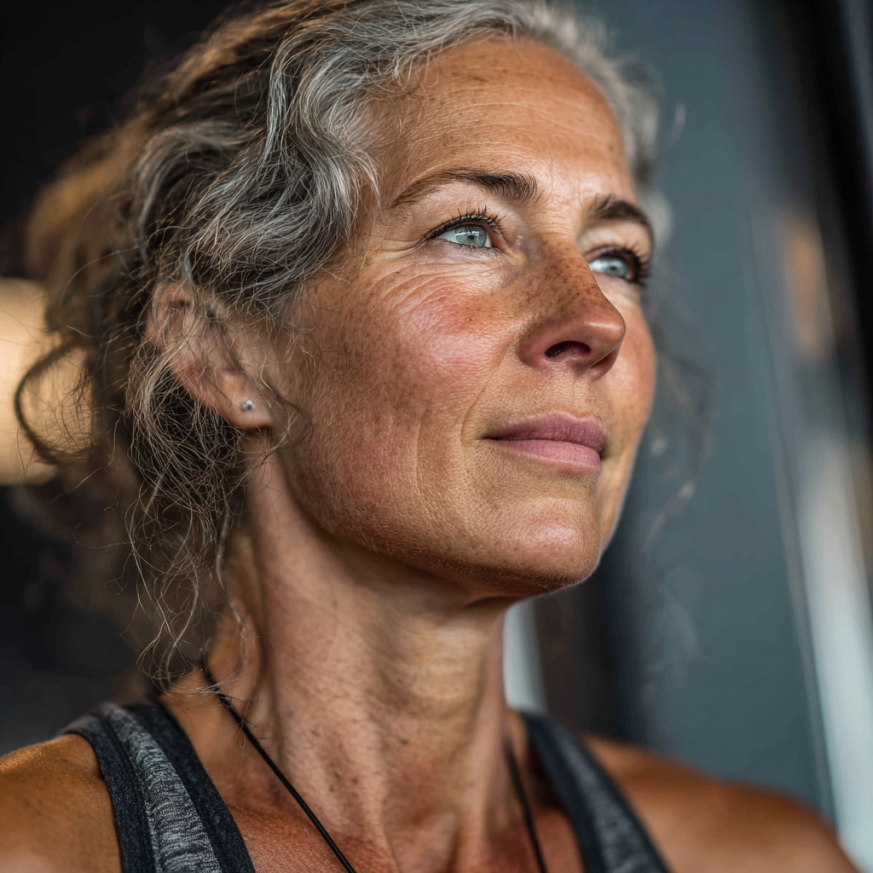 Активні літні люди на тренуванні